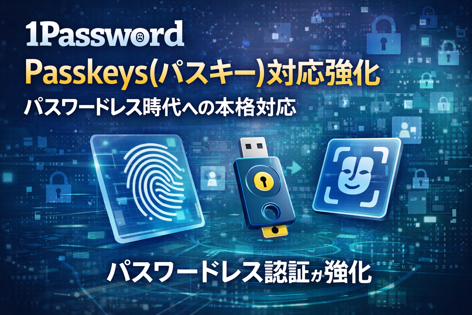 1PasswordのPasskeys対応強化｜企業が押さえるべきパスワードレス戦略